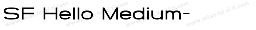 SF Hello Medium字体转换